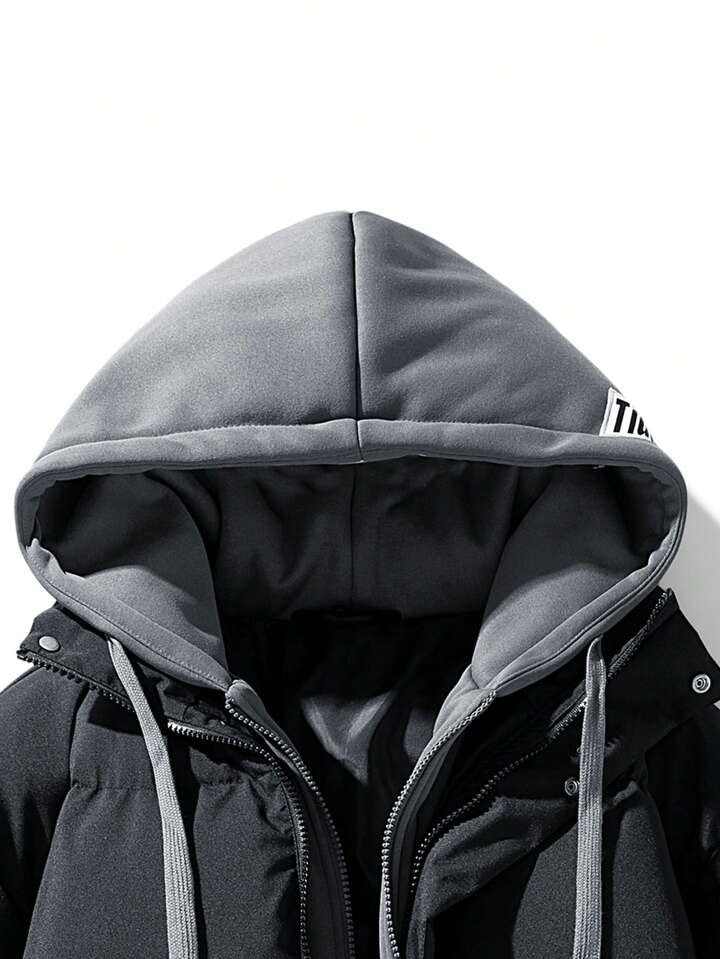 06 Black hooded puffer