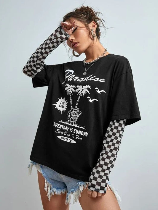 Tropical Letter Drop T-shirt