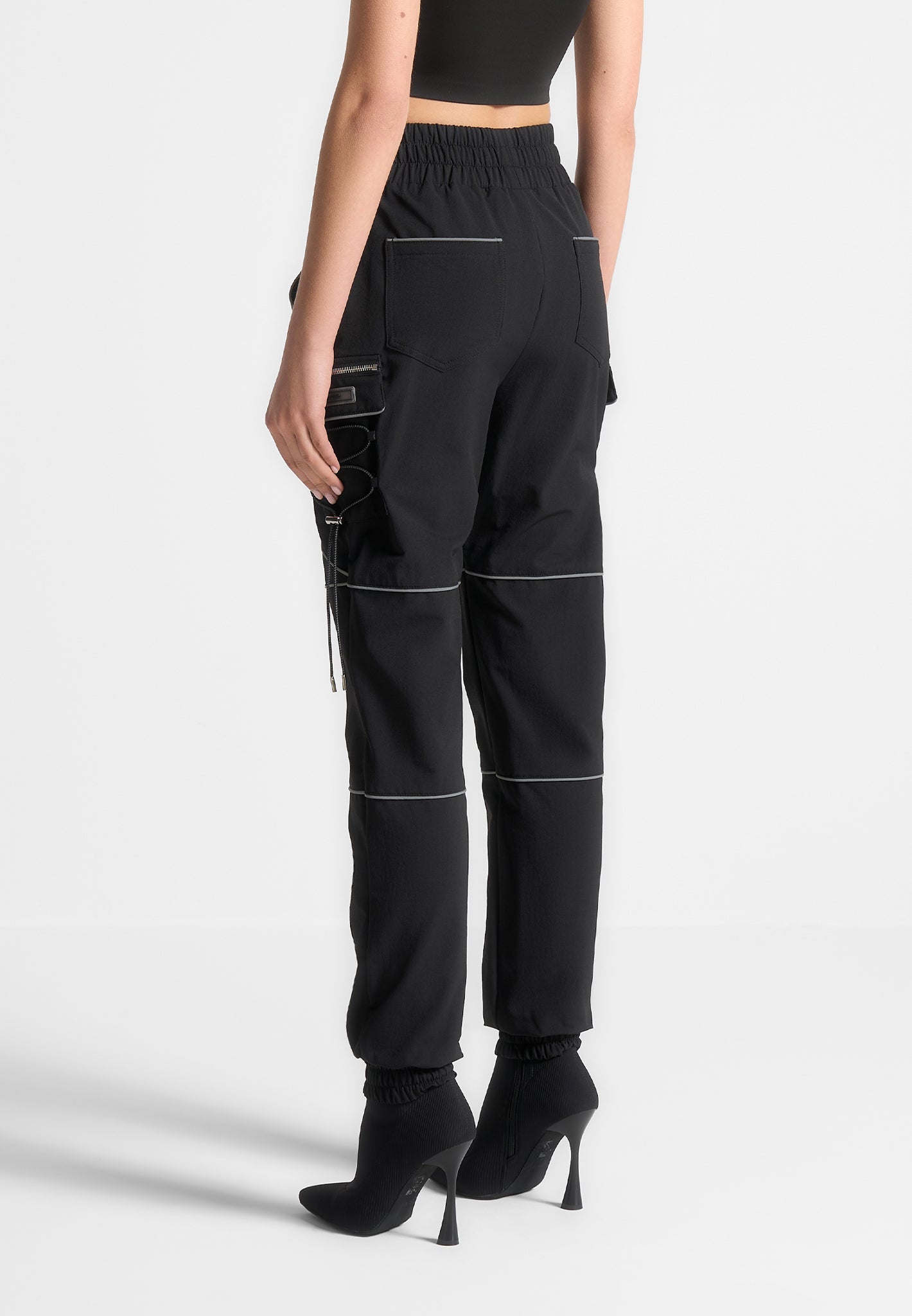 Reflective Piped Cargo Pants