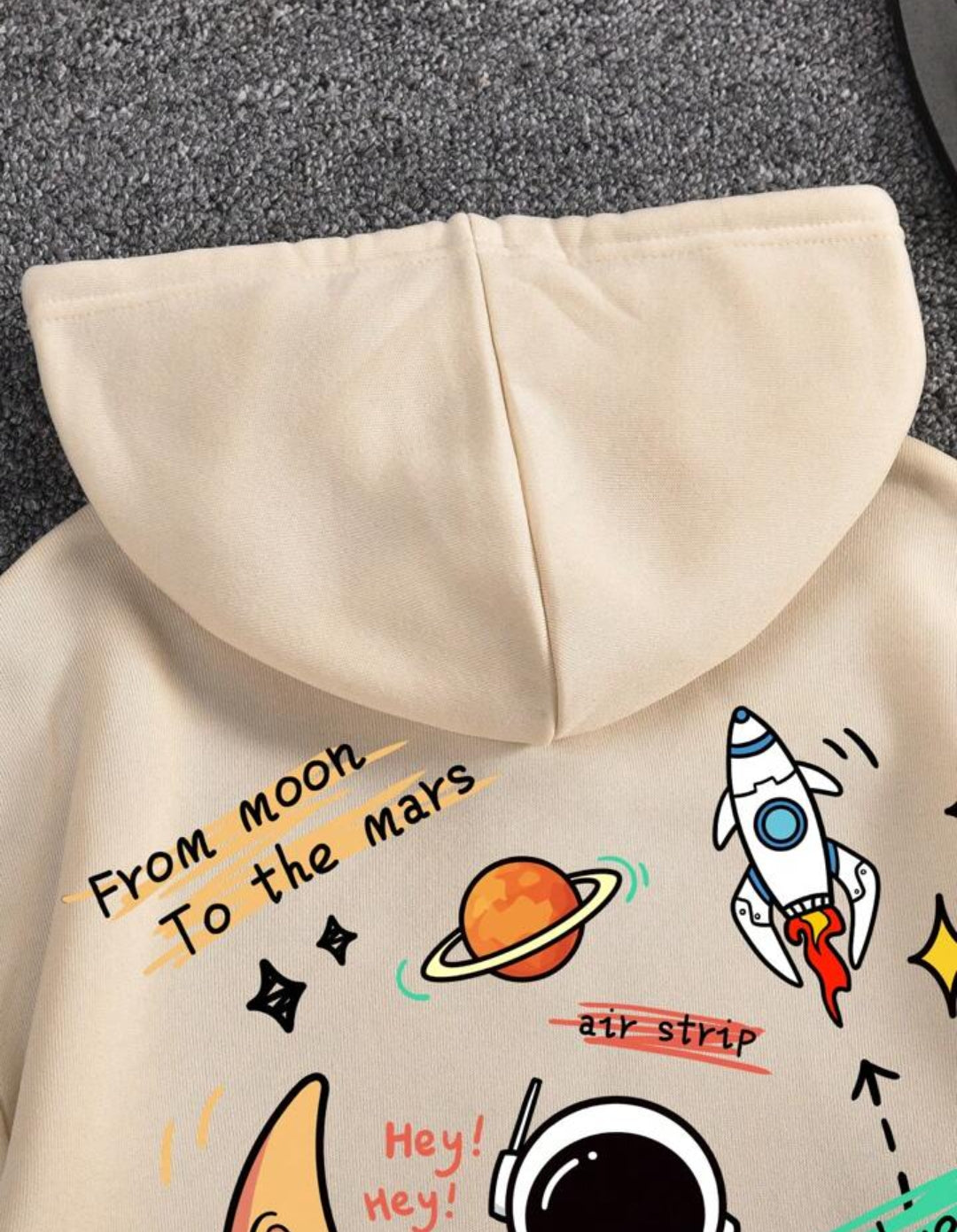 Astronaut And Alien printed hoodie