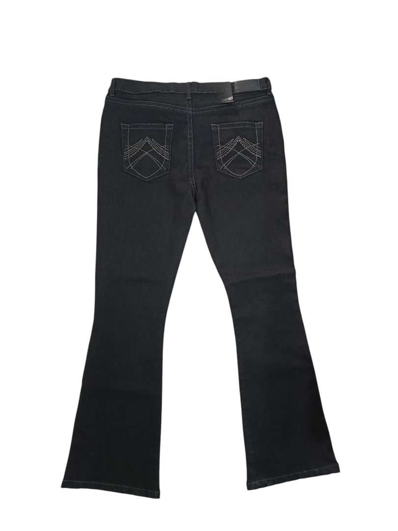 Straight leg wide bottom jean