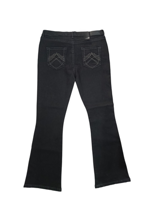 Straight leg wide bottom jean
