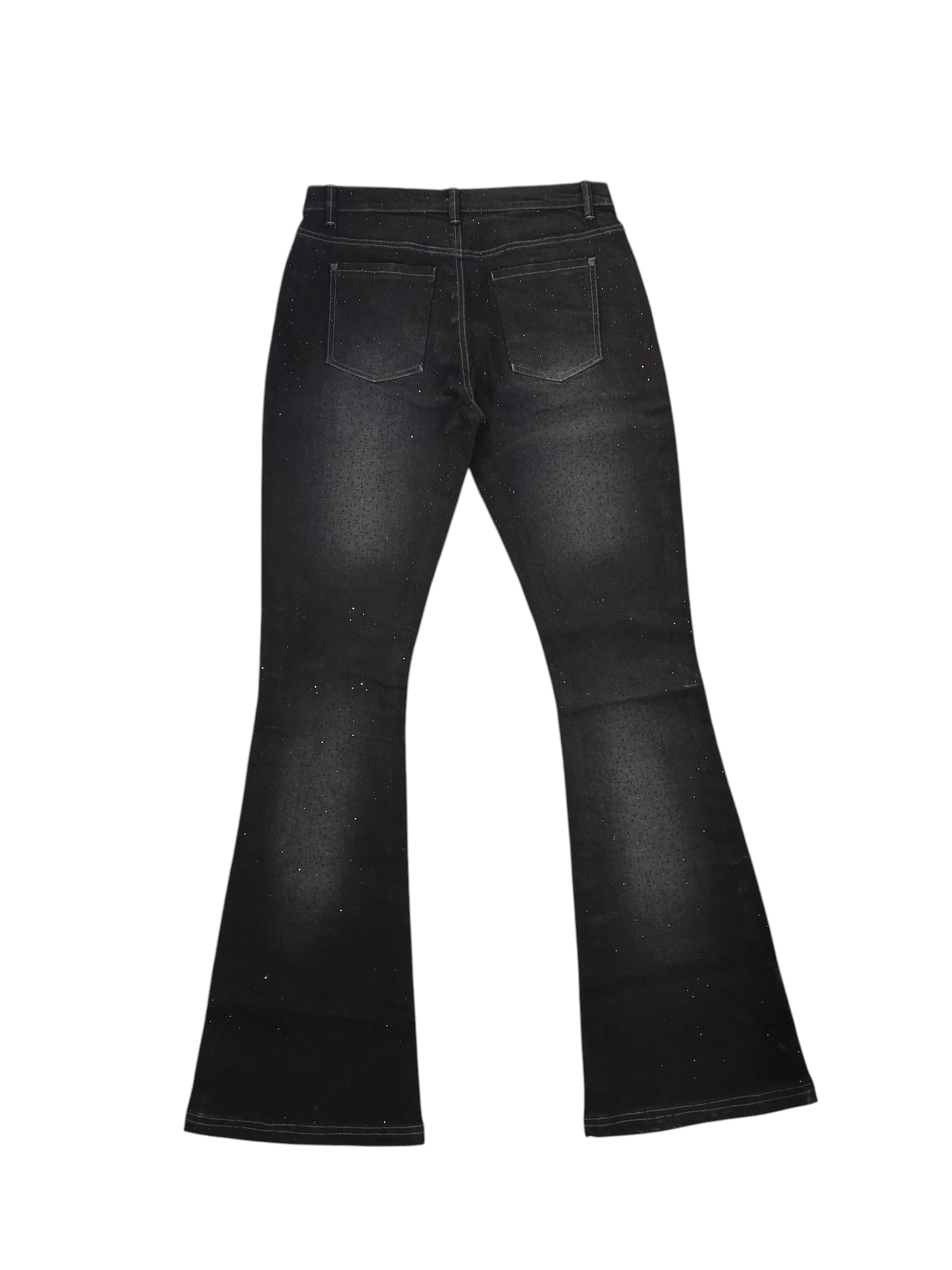 Black Jeans with Crystal Embellished Front