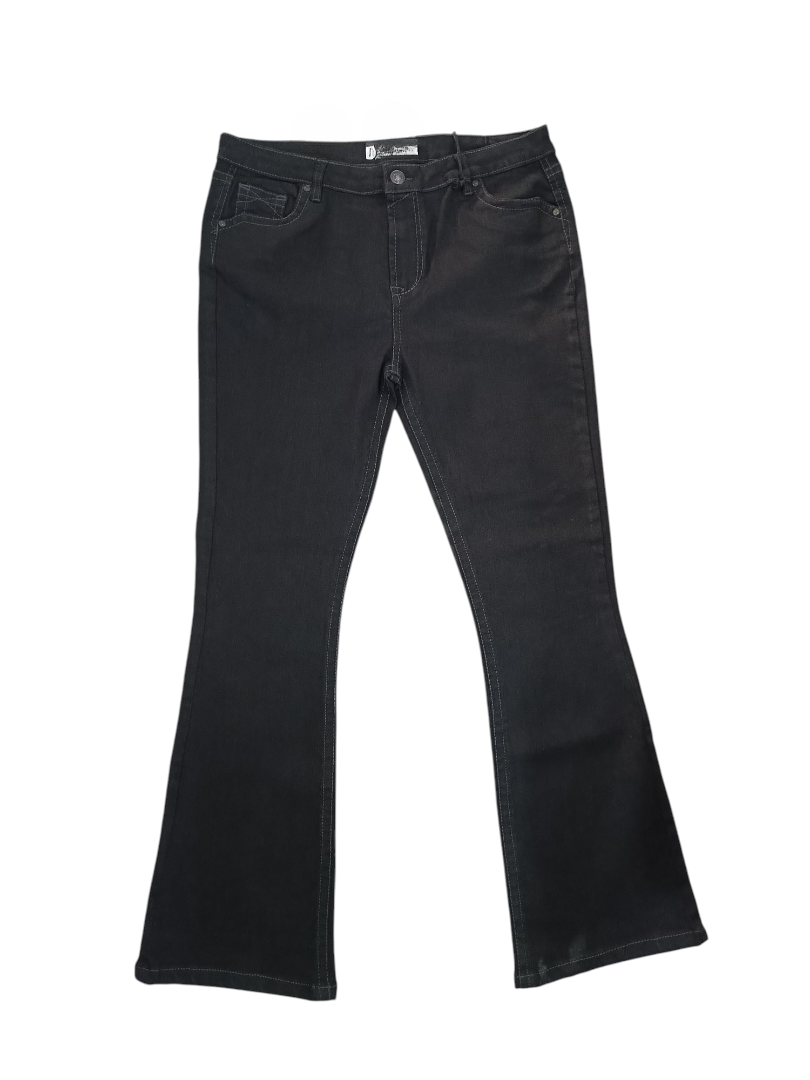 Straight leg wide bottom jean