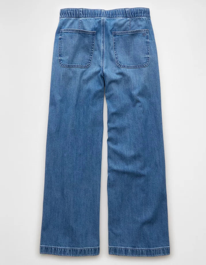 Ultra Wide-Leg Pull-On Jean