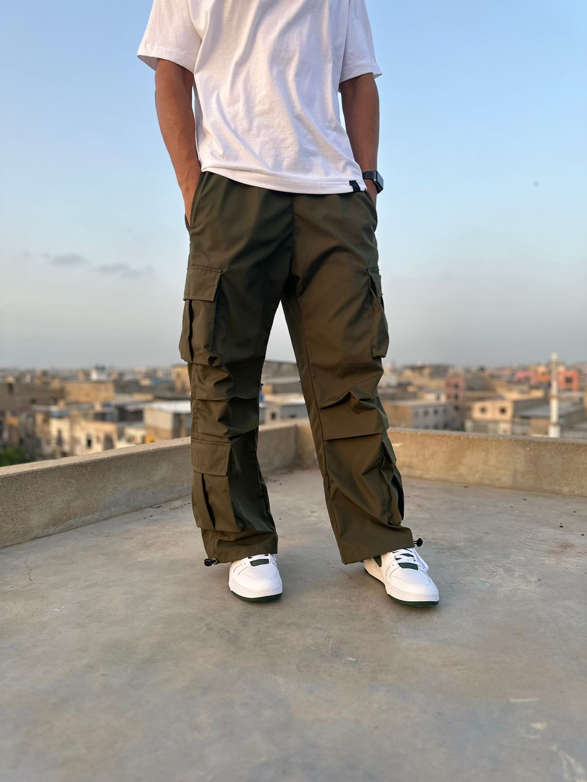 4 pocket wide leg cargo pant