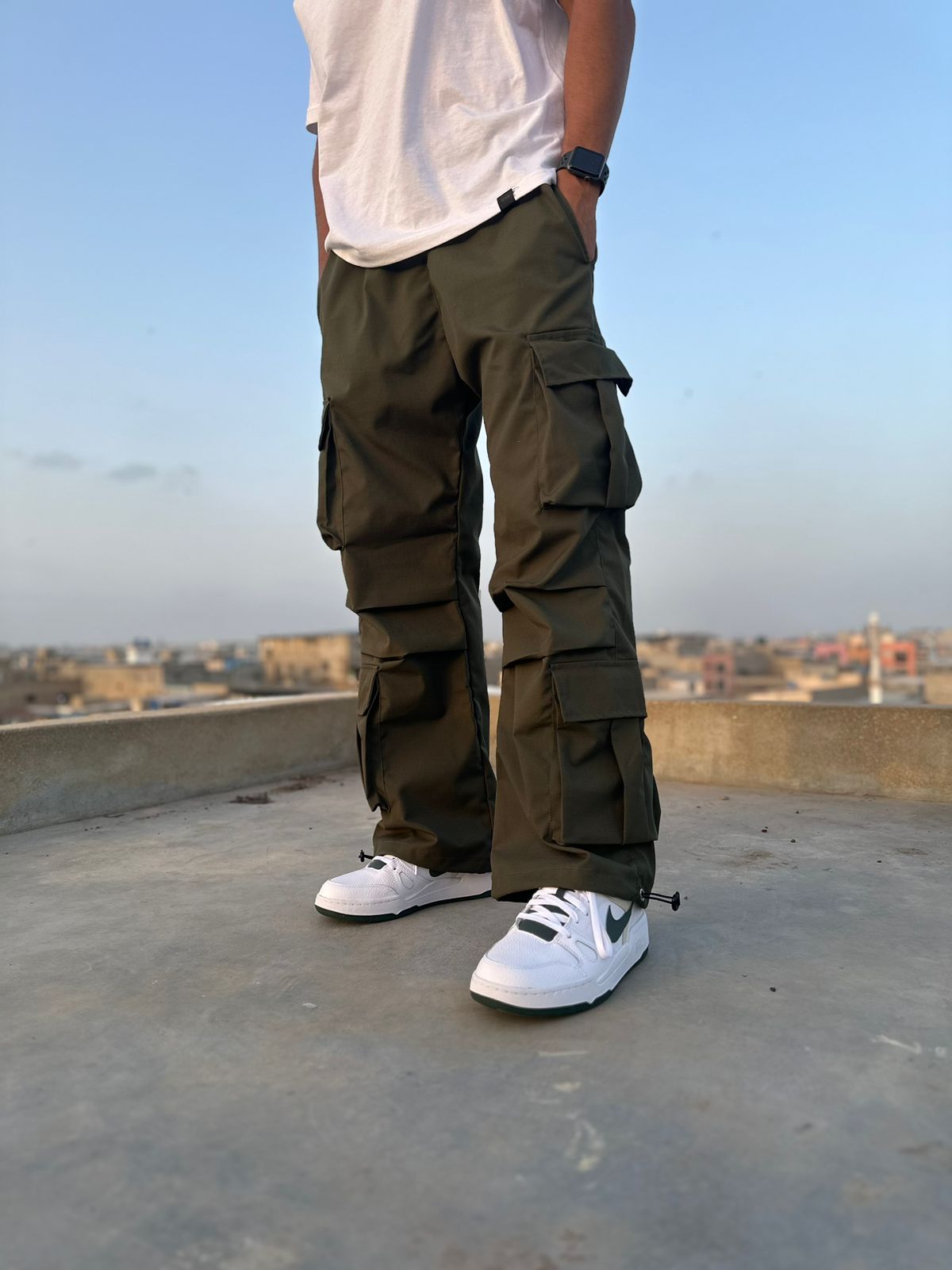 4 pocket wide leg cargo pant