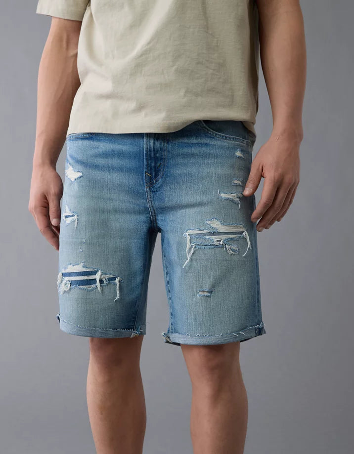 Fibers Patched Denim Short